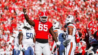 Steelers Pairing Amarius Mims With Broderick Jones Would Be A Powerful Combo To Bookend The Offensive Line (Steelers News). Photo by Tony Walsh / UGAAA